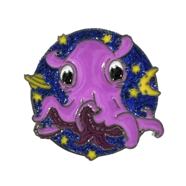 Paper Fort Cosmoctopus Emaille Pin 20x20mm Glitzer