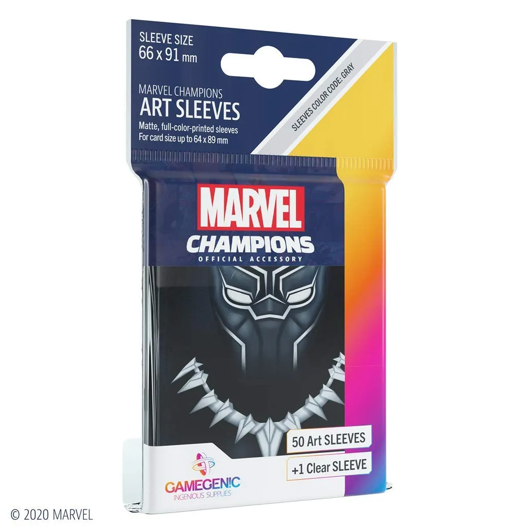 Gamegenic Marvel Champions Black Panther Kartenhüllen 50+1 grau