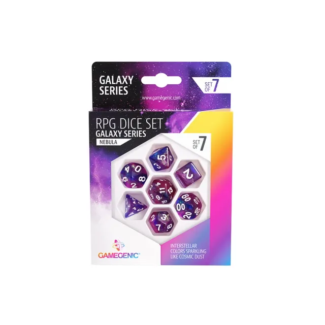 Gamegenic Galaxy Series Nebula Würfelset 7-teilig Glitzer
