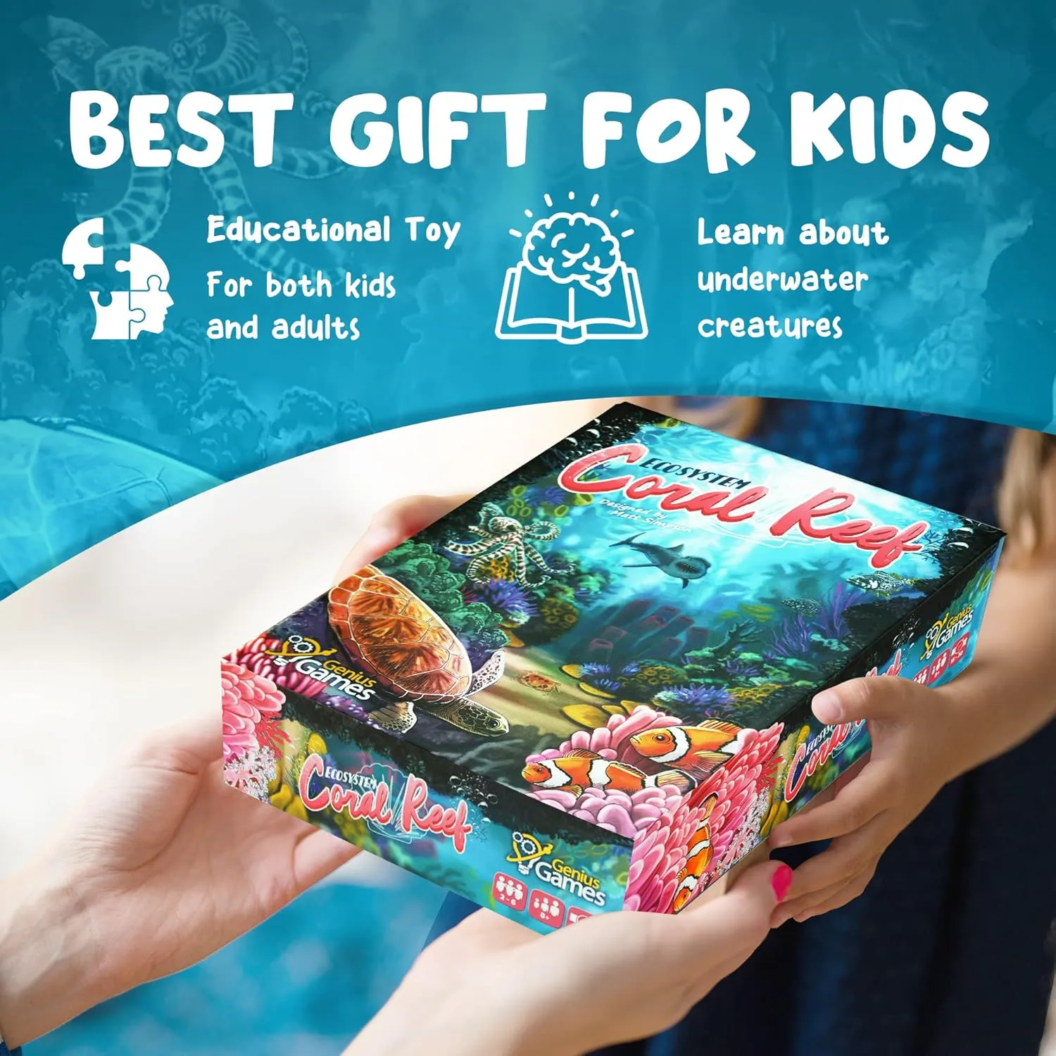Genius Games Ecosystem Coral Reef Kartenspiel 2-6 Spieler Familie