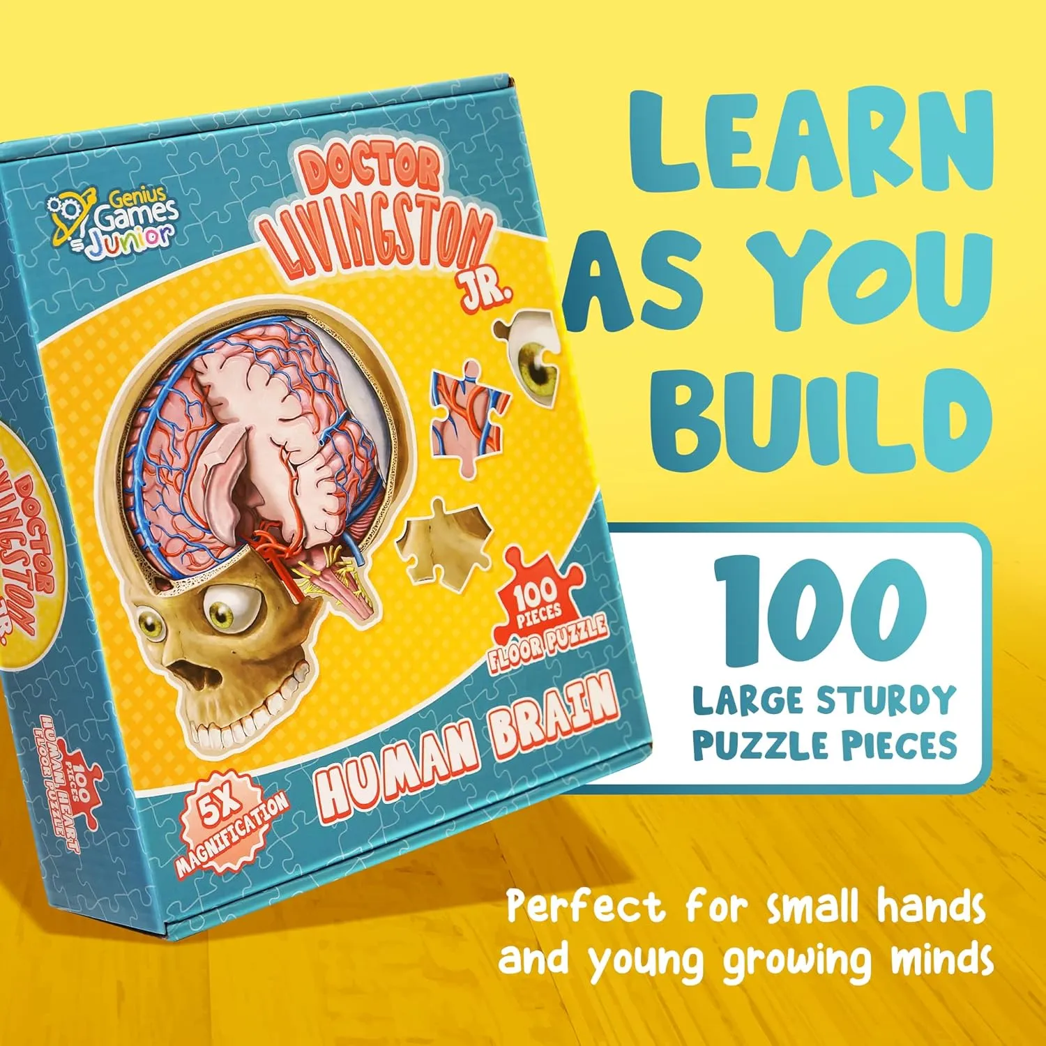 Genius Games Dr Livingston's Jr Gehirn Bodenpuzzle 100 Teile
