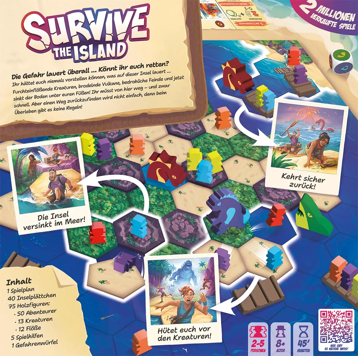 Zygomatic Survive the Island Grundspiel Brettspiel Deutsch 2-5 Spieler