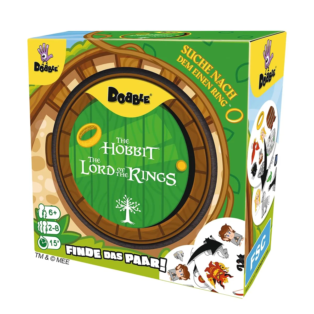 Dobble Herr der Ringe Kartenspiel Dose für Reaktionsspiel