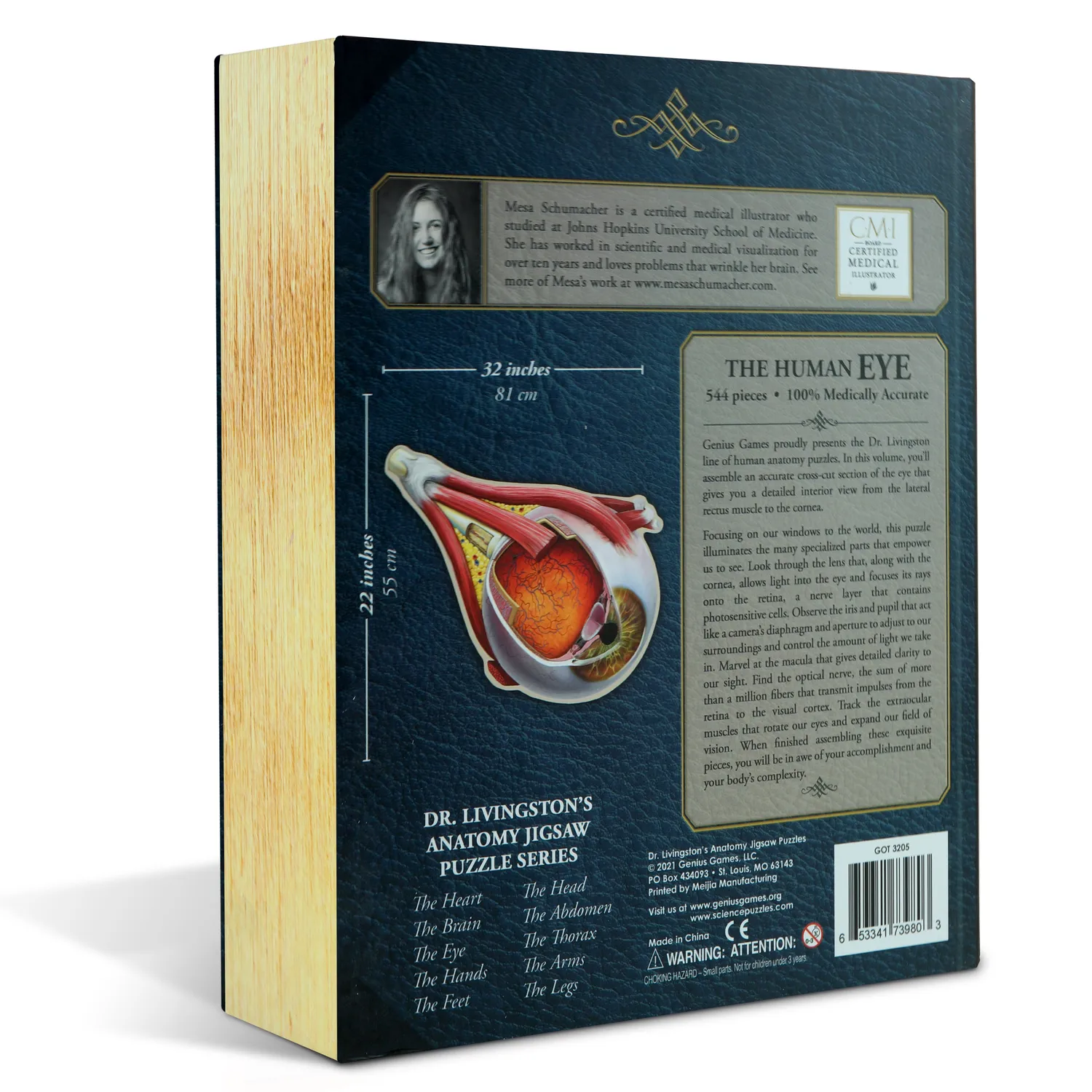 Genius Games Dr. Livingston Human Eye Puzzle 544 Teile