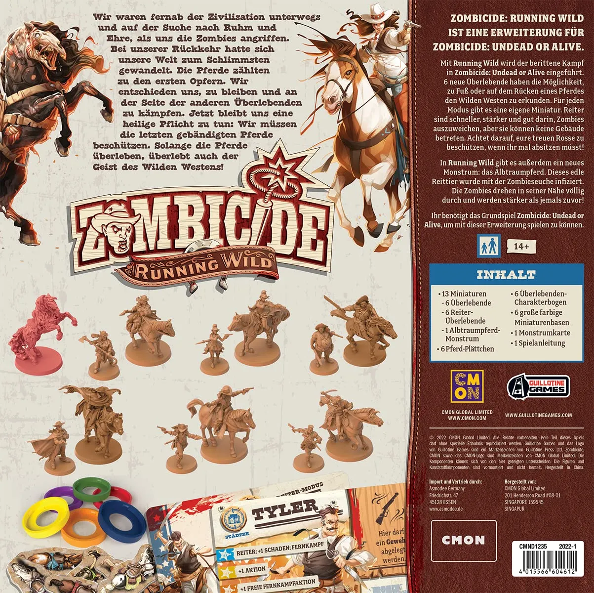 CMON Zombicide Undead or Alive Running Wild Erweiterung Deutsch 1-6 Spieler