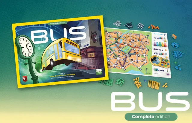 Capstone Games Bus Complete Edition Brettspiel Holz Holzbus