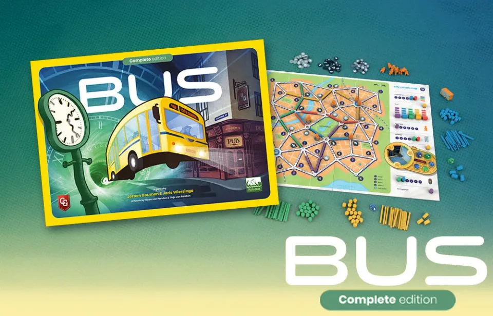 Capstone Games Bus Complete Edition Brettspiel Holz Holzbus