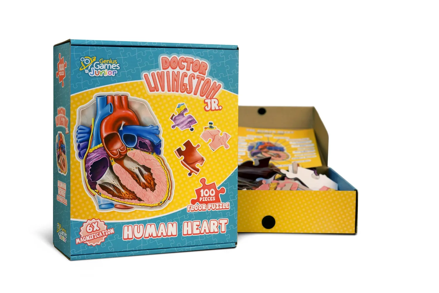 Genius Games Dr. Livingston Herz Bodenpuzzle 100 Teile Anatomie