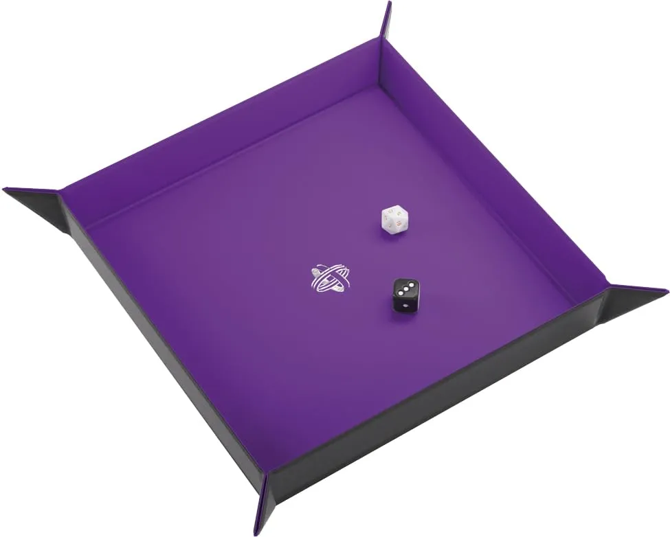 Gamegenic Magnetic Dice Tray Square Würfelschale Schwarz-Lila