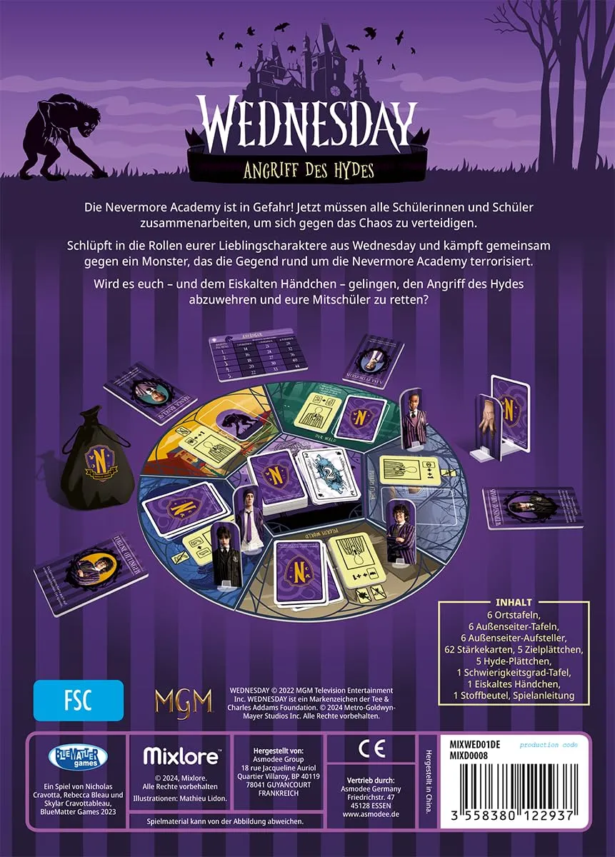 Asmodee Wednesday Strategisches Familienspiel Deutsch kooperativ