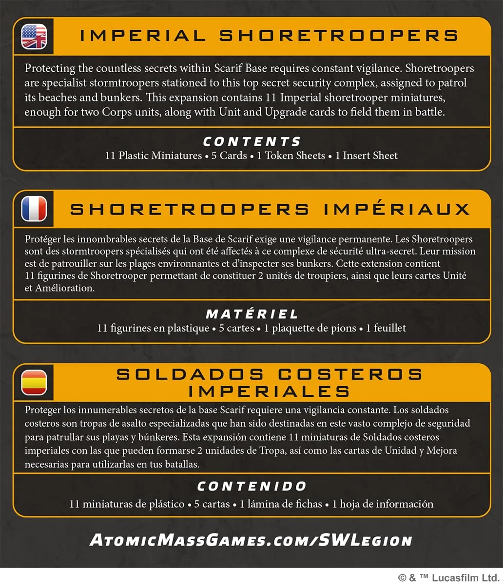 Asmodee Star Wars Legion Imperial Shoretroopers Erweiterung 11 Figuren