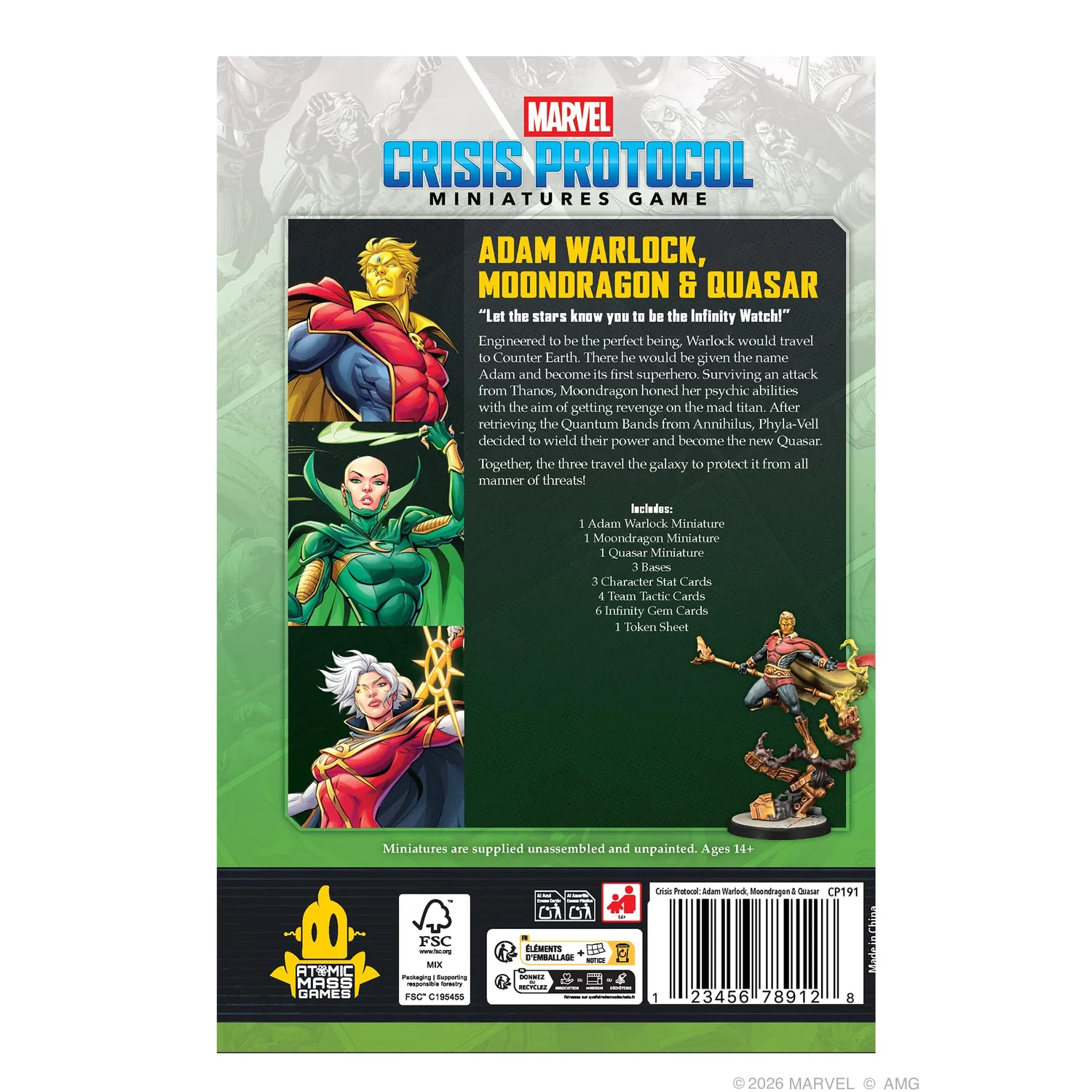 Atomic Mass Marvel Crisis Protocol Adam Warlock Moondragon Quasar Erweiterung