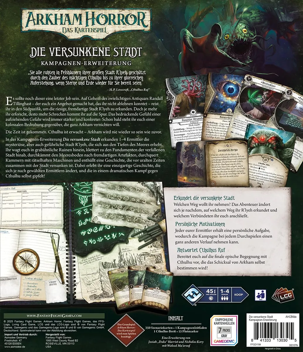 Arkham Horror Das Kartenspiel Versunkene Stadt Kampagne