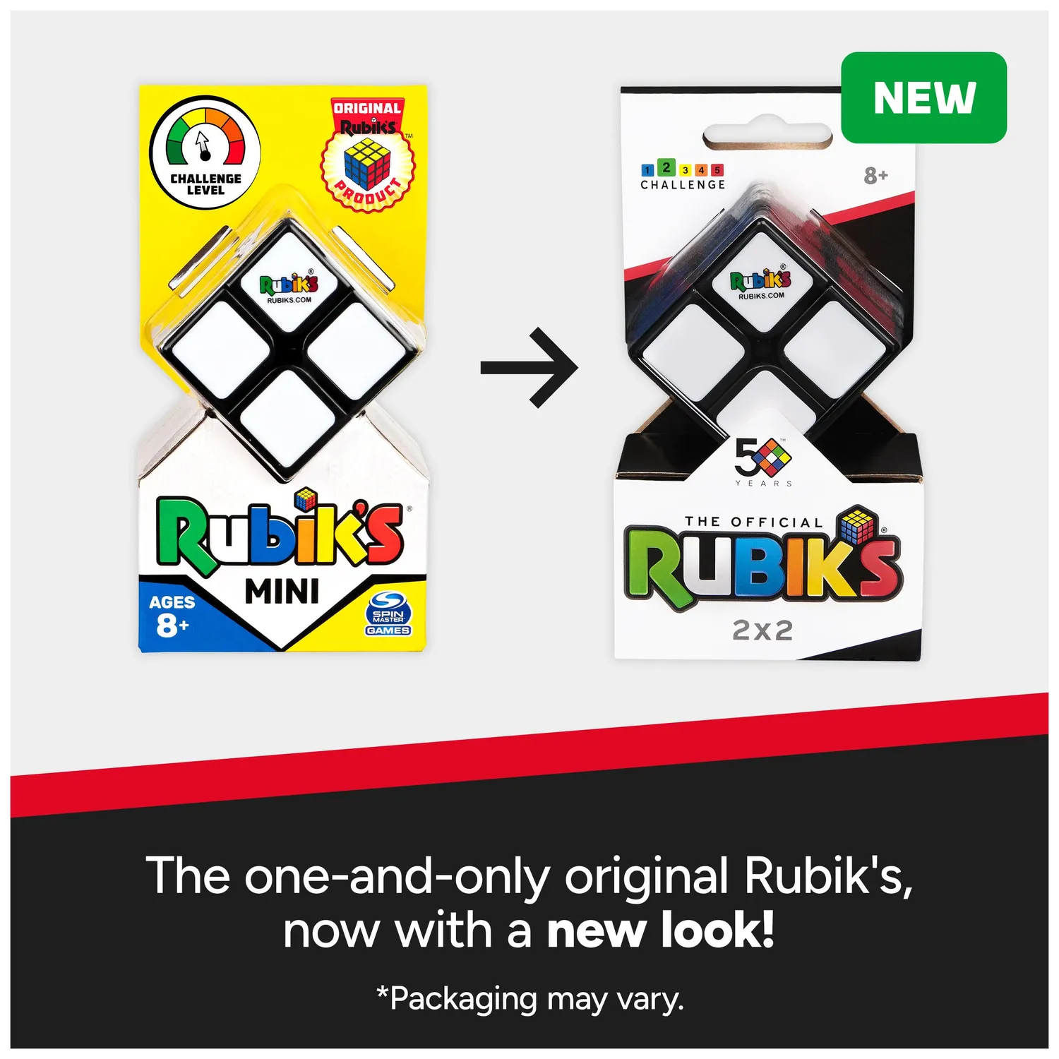 Spin Rubik’s Mini 2x2 Zauberwürfel Einsteiger ab 8 Jahren