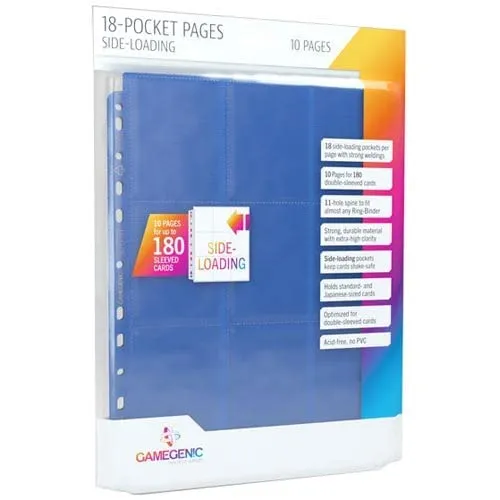 Gamegenic Sideloading 18-Pocket Pages Blau 10 Stück