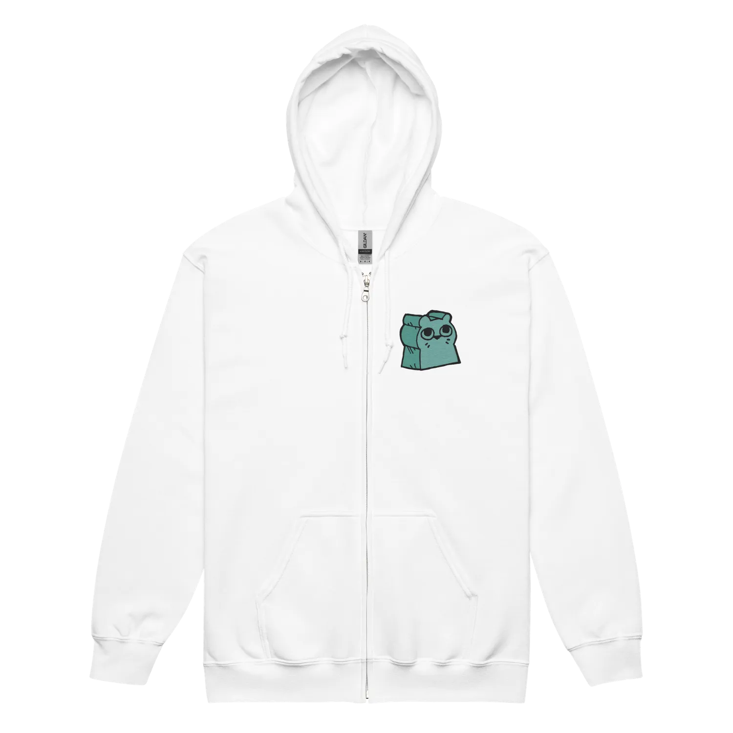 Leder Games Root Riverfolk Meeple Zip-Hoodie schwarz bestickt