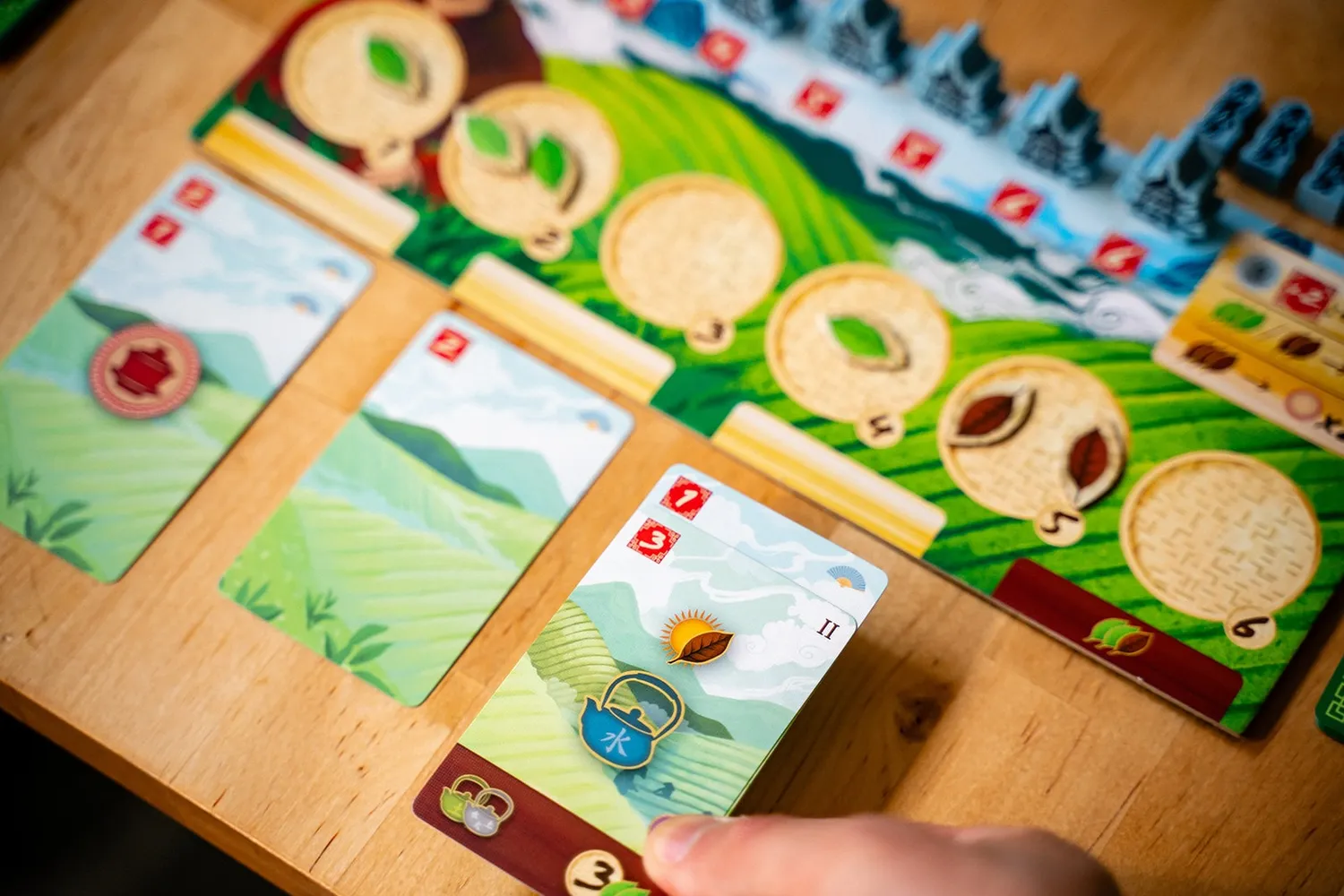 Capstone Tea Garden Brettspiel Deckbuilding Tee-Thema