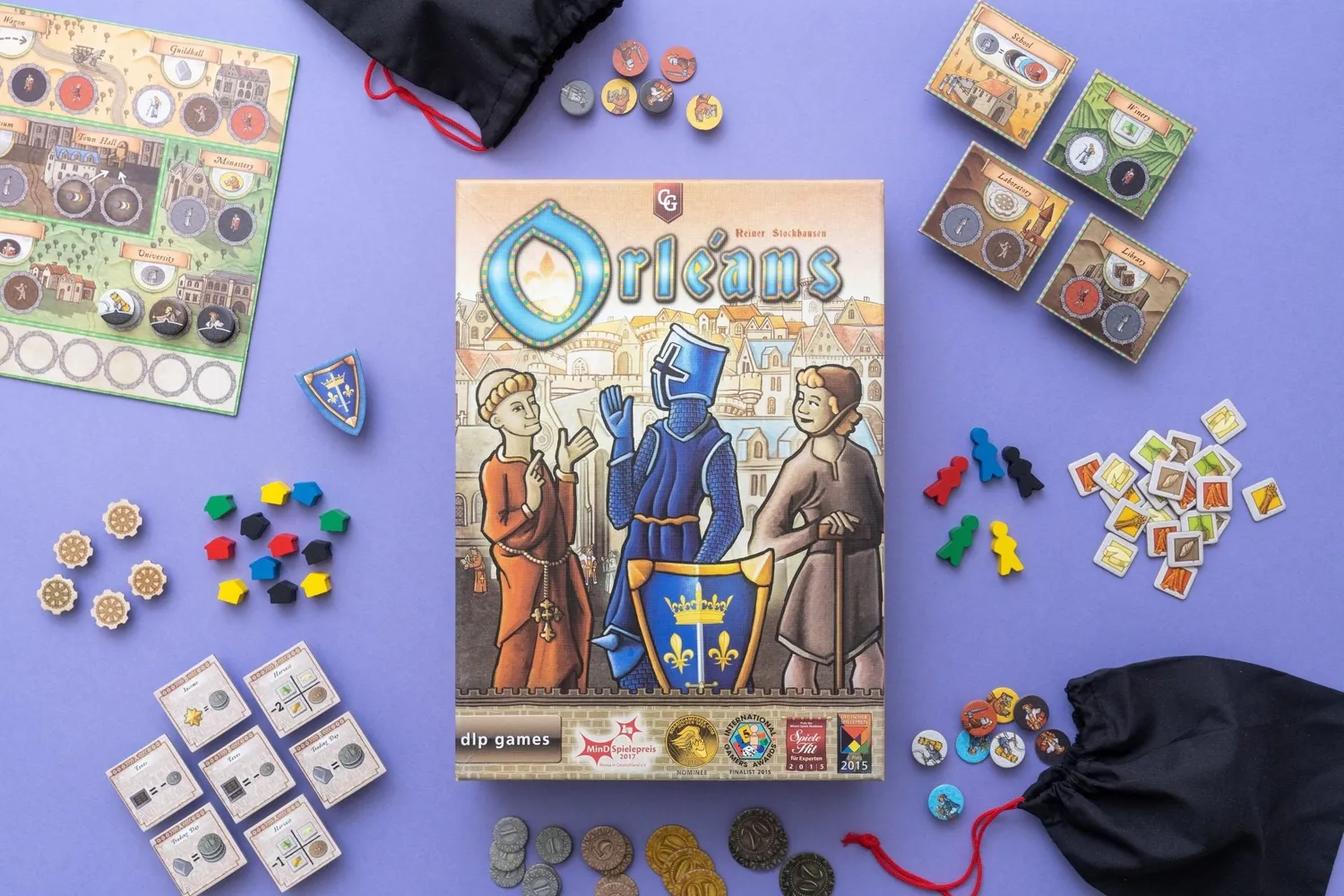 Capstone Games Orléans Brettspiel Grundspiel Bag-Building