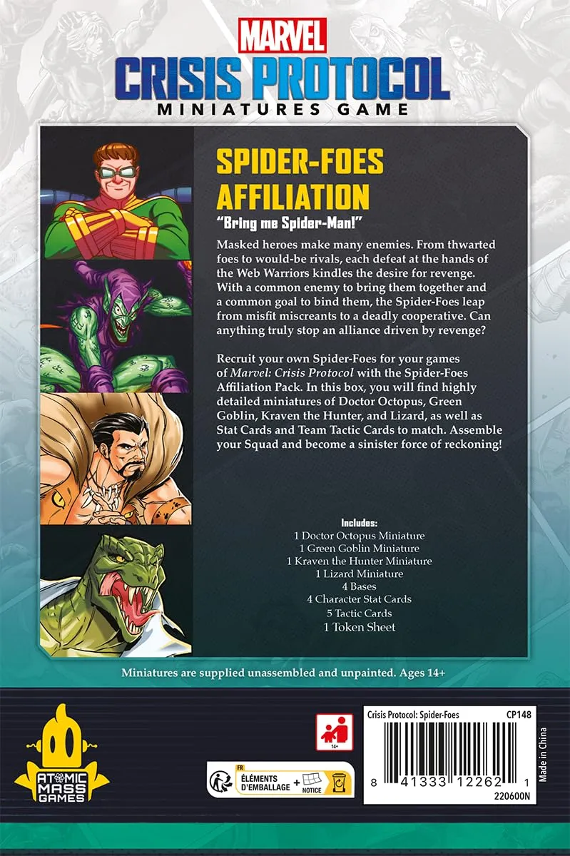 Marvel Crisis Protocol Spider-Foes Tabletop-Erweiterung Deutsch
