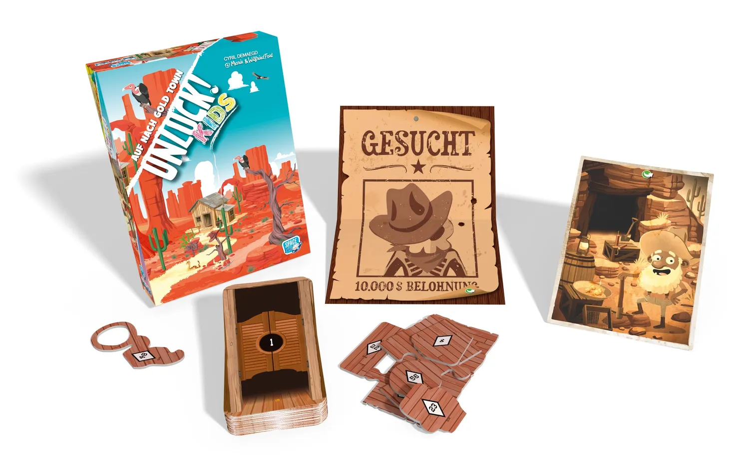 Asmodee Unlock Kids Auf nach Gold Town Kinderspiel