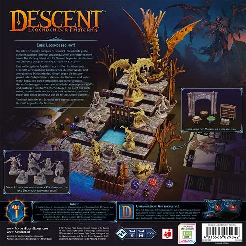 Fantasy Flight Descent Legenden der Finsternis Brettspiel Grundspiel