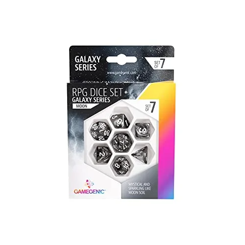 Gamegenic Galaxy Series Moon RPG Würfelset 7 Würfel Resin