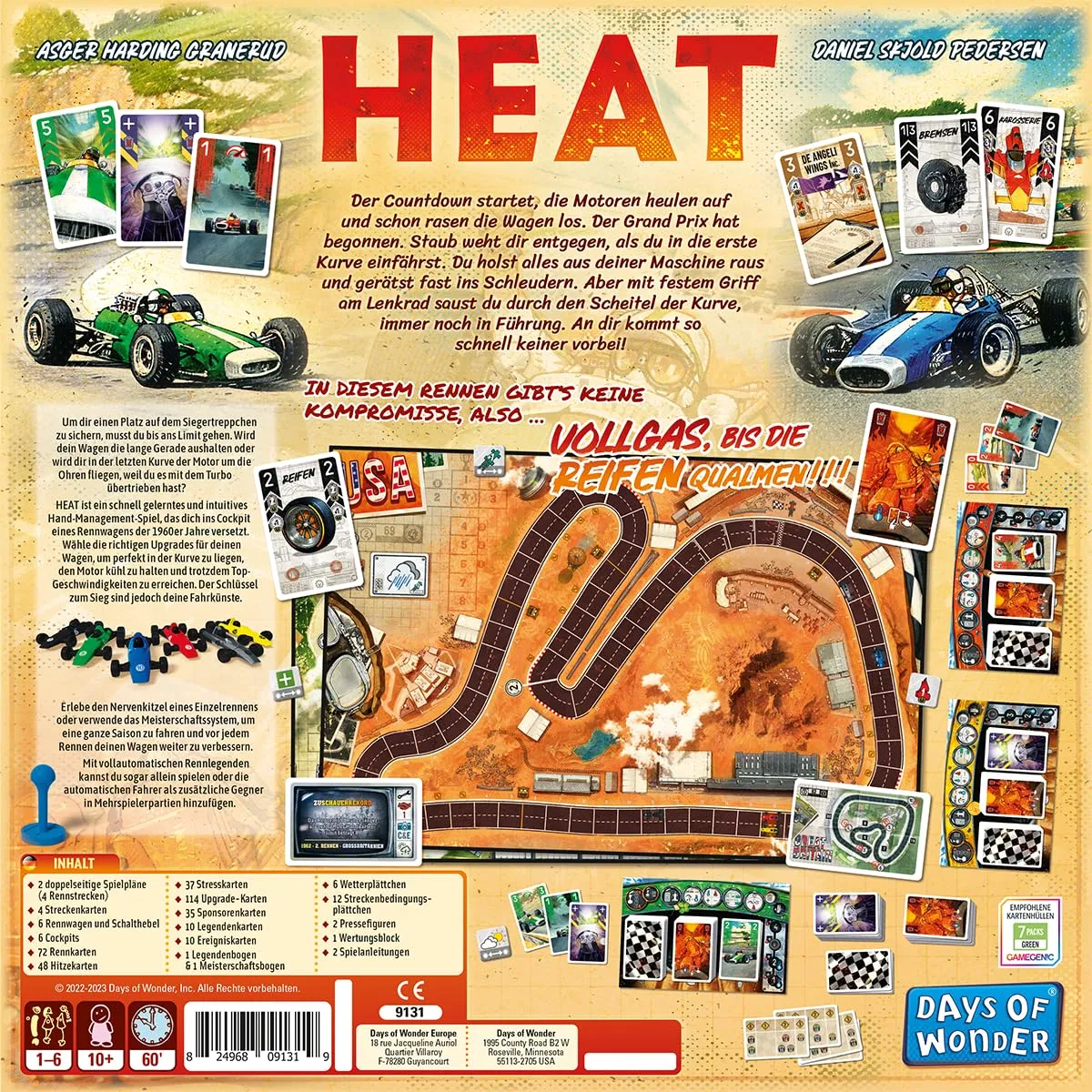Days of Wonder Heat Grundspiel Rennspiel Deutsch