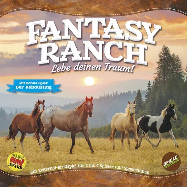 Spielefaible Fantasy Ranch Brettspiel Pferde mit Reitausflug