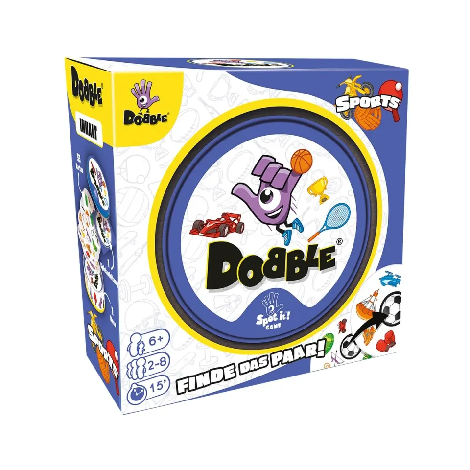 Dobble Sports Kartenspiel Metalldose 2-8 Spieler Deutsch