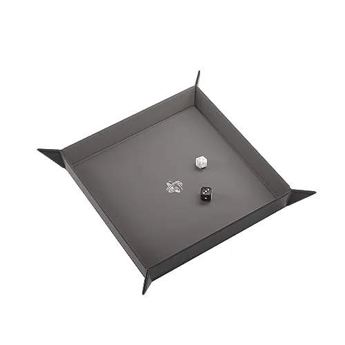 Gamegenic Magnetic Dice Tray Würfelschale Square Black Gray