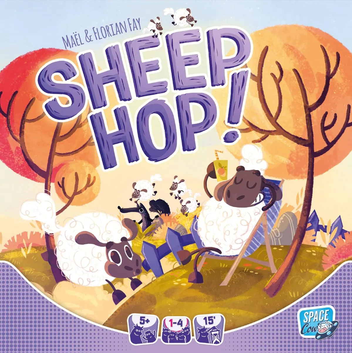 Space Cow Sheep Hop Kinderspiel Brettspiel kooperativ 1-4