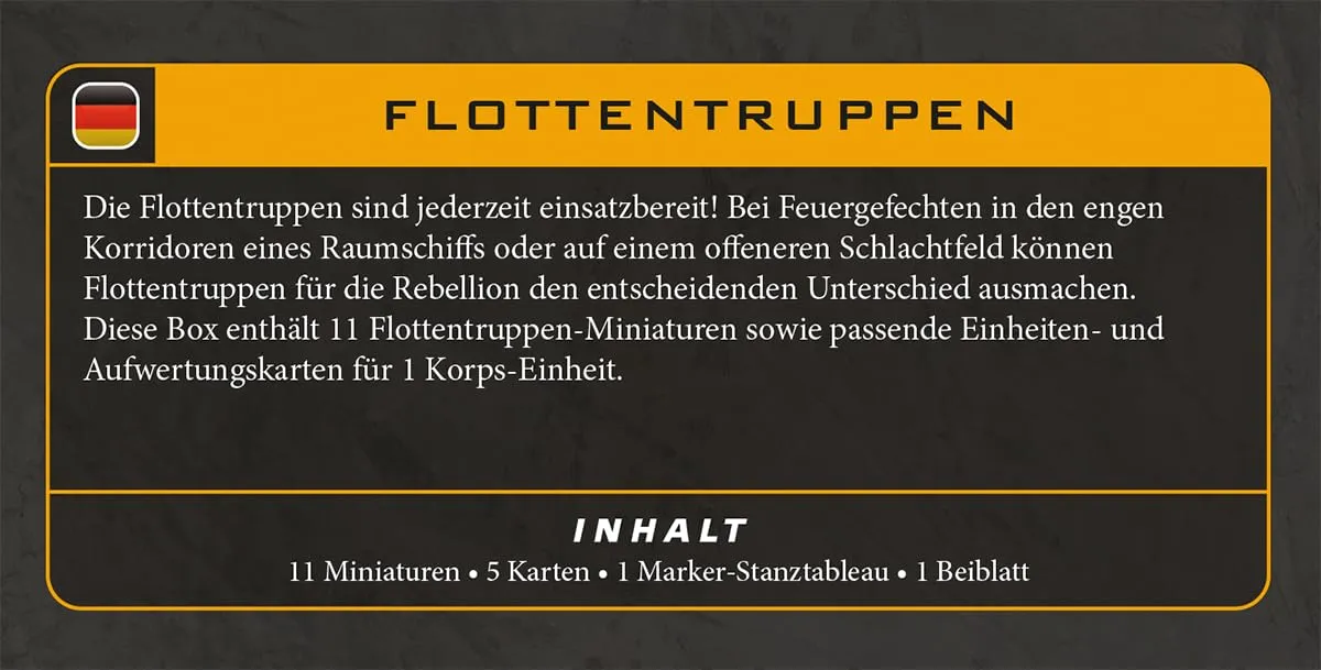 Star Wars Legion Fleet Troopers Tabletop-Erweiterung Rebellen