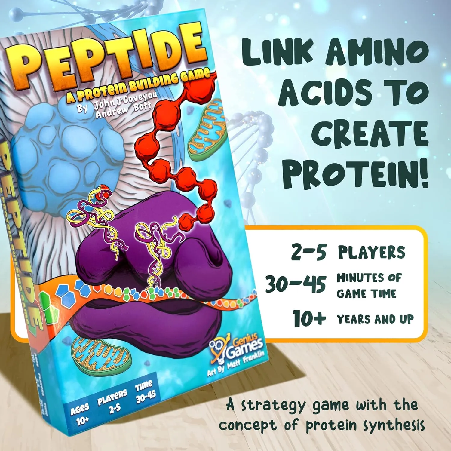 Genius Games Peptide Kartenspiel Protein Building 2-5 Spieler
