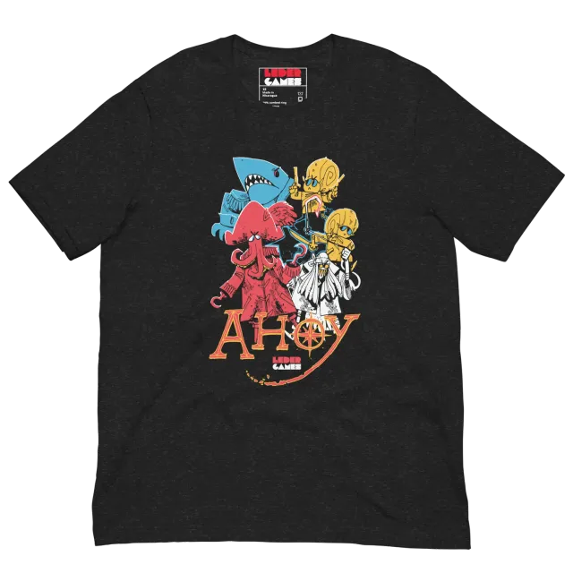 Leder Games Ahoy Tee T-Shirt Black Heather