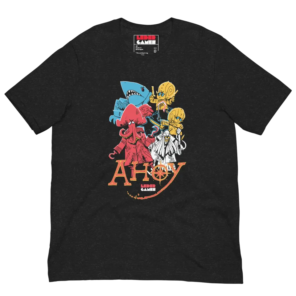 Leder Games Ahoy Tee T-Shirt Black Heather