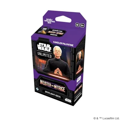 Asmodee Star Wars Unlimited Meister der Intrige Palpatine Deck 50 Karten