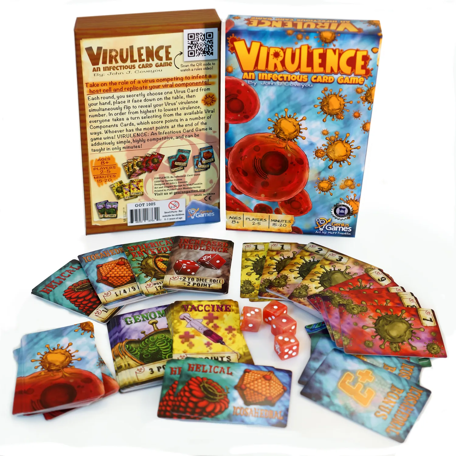Genius Games Virulence Kartenspiel Virus Bieten ab 8 Jahren