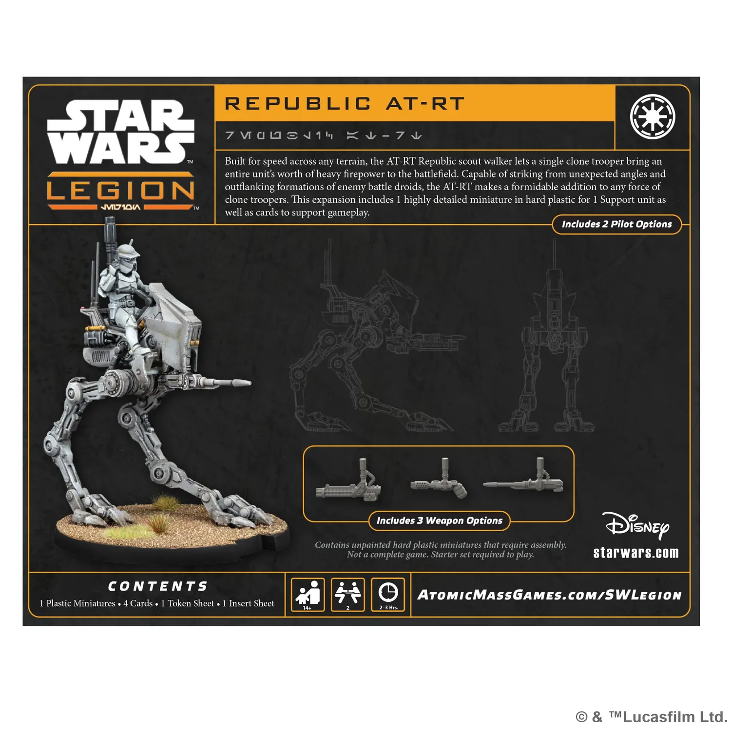 Star Wars Legion Republic AT-RT Erweiterung Tabletop Multilingual