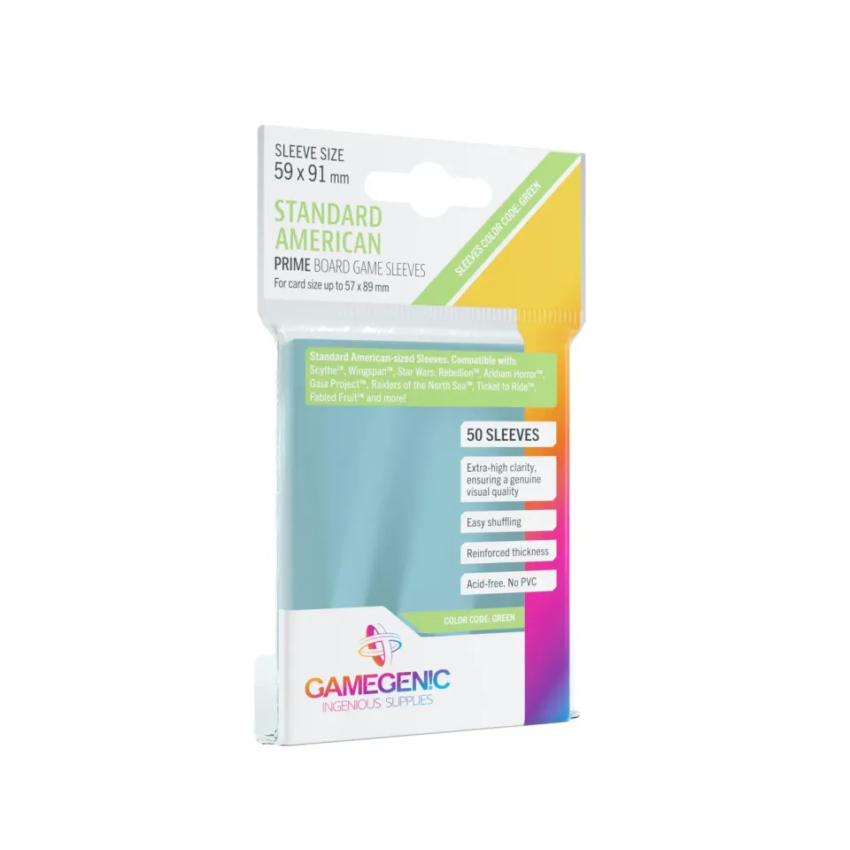 Gamegenic Prime Standard American Kartenhüllen transparent 50 Stück