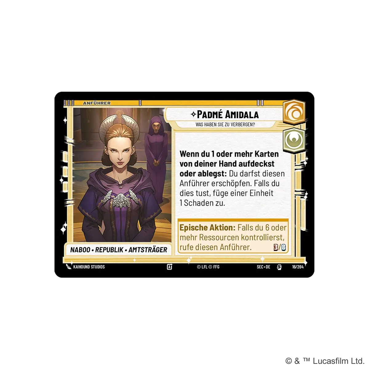 Asmodee Star Wars Unlimited Meister der Intrige Spotlight Deck Padmé