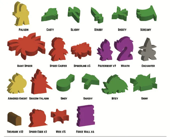 Leder Games Vast Haunted Hallways Erweiterung + Meeple