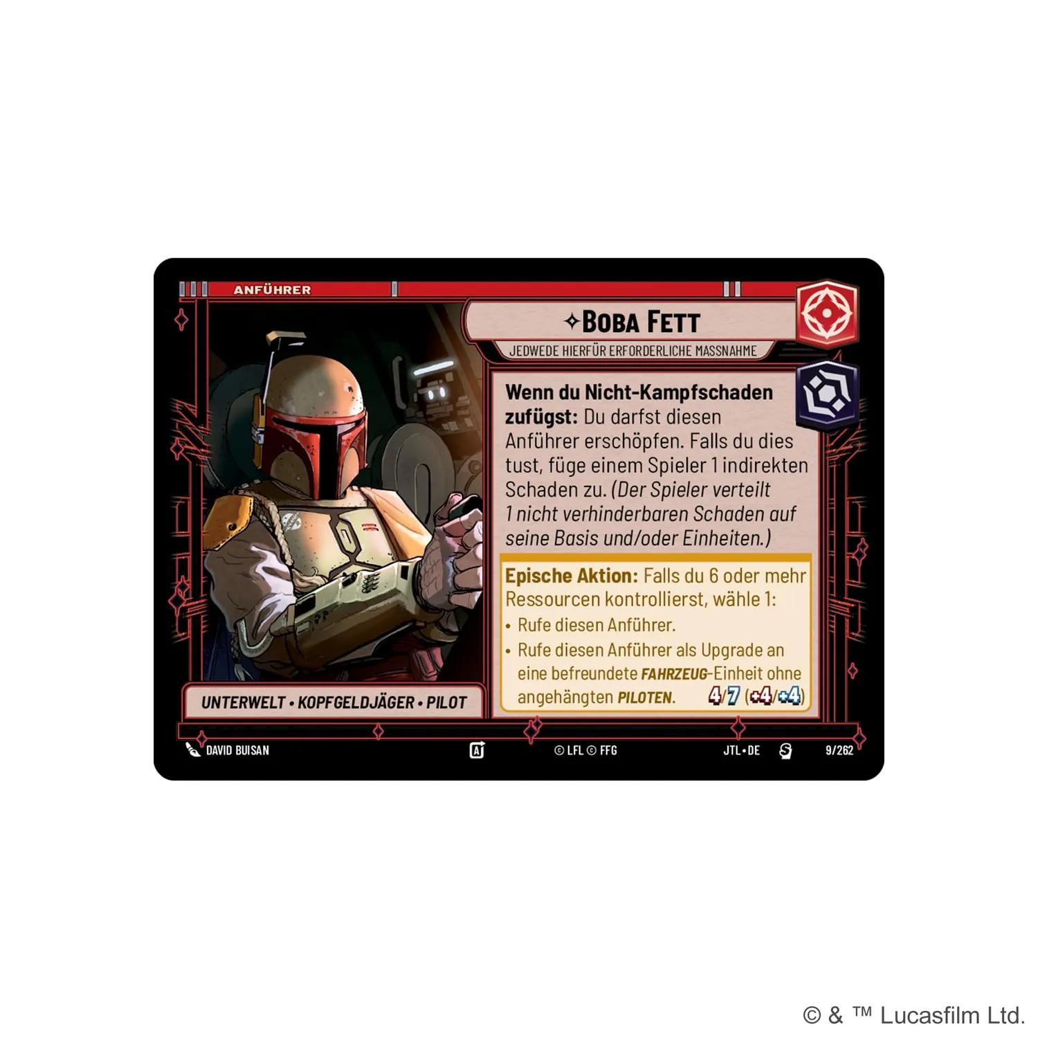 Star Wars Unlimited Boba Fett Spotlight-Deck Deutsch 50 Karten