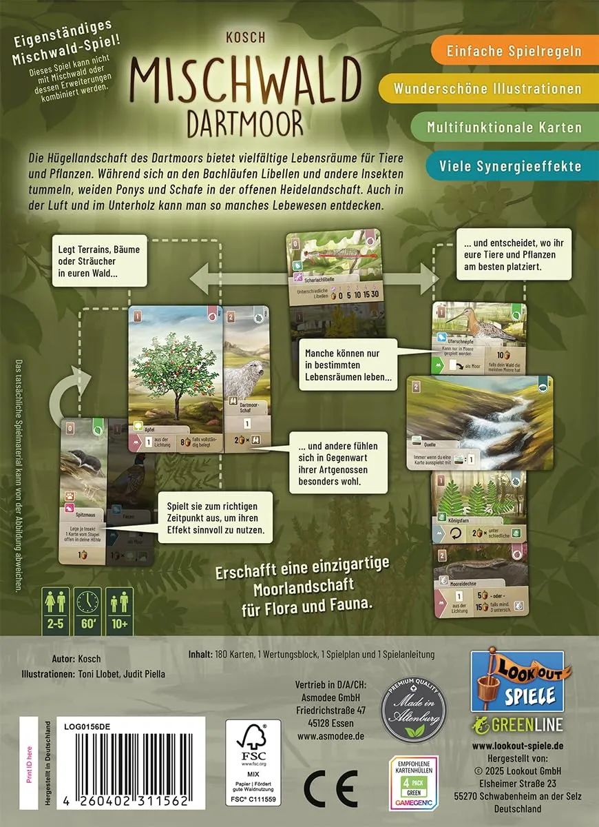 Asmodee Mischwald Dartmoor Grundspiel Kennerspiel deutsch