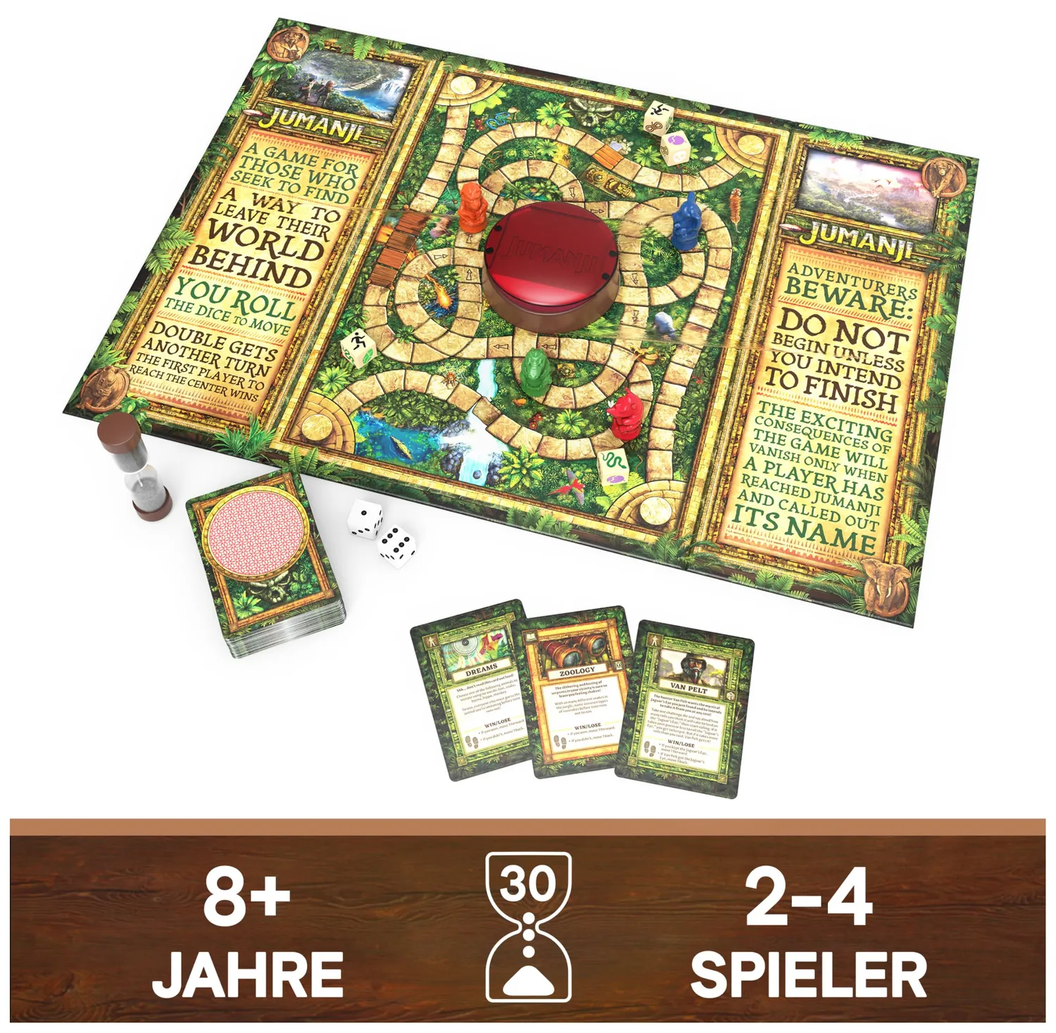 Jumanji Neuauflage 2026 Familienspiel Brettspiel 2-4 Spieler