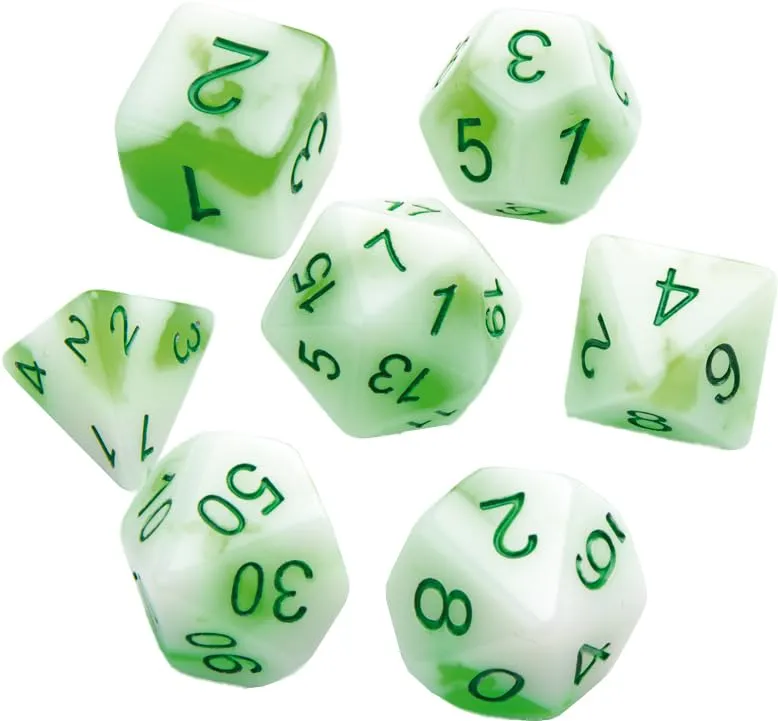Gamegenic Glow Series Toxic Stones Würfelset 7-teilig leuchtend