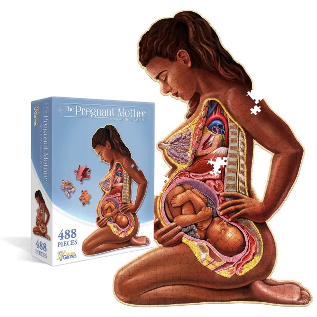 Genius Games Schwangere Mutter Anatomie Puzzle 488 Teile Poster