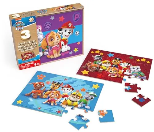 Spin Master PAW Patrol Holzpuzzle 3er Set 24 Teile