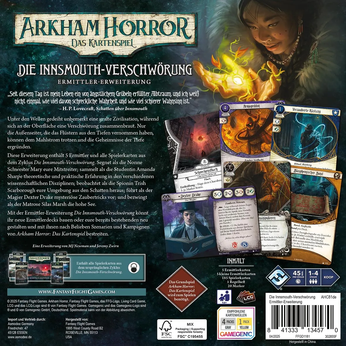 Arkham Horror Innsmouth-Ermittler Kartenspiel-Erweiterung Deutsch