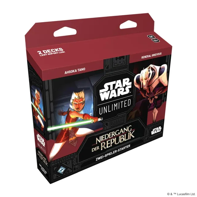Fantasy Flight Star Wars Unlimited Niedergang der Republik Starter Deutsch