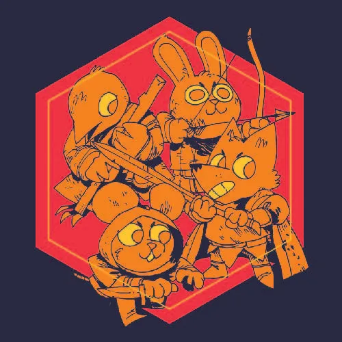 Leder Games Root Woodland Alliance T-Shirt Heather Navy Baumwolle